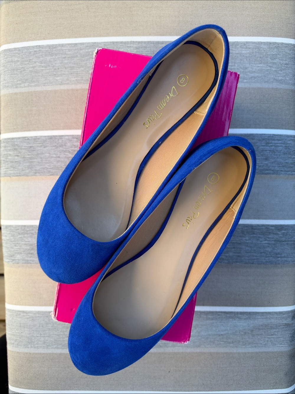 Dream Pairs Royal Blue Suede Ballet Flats